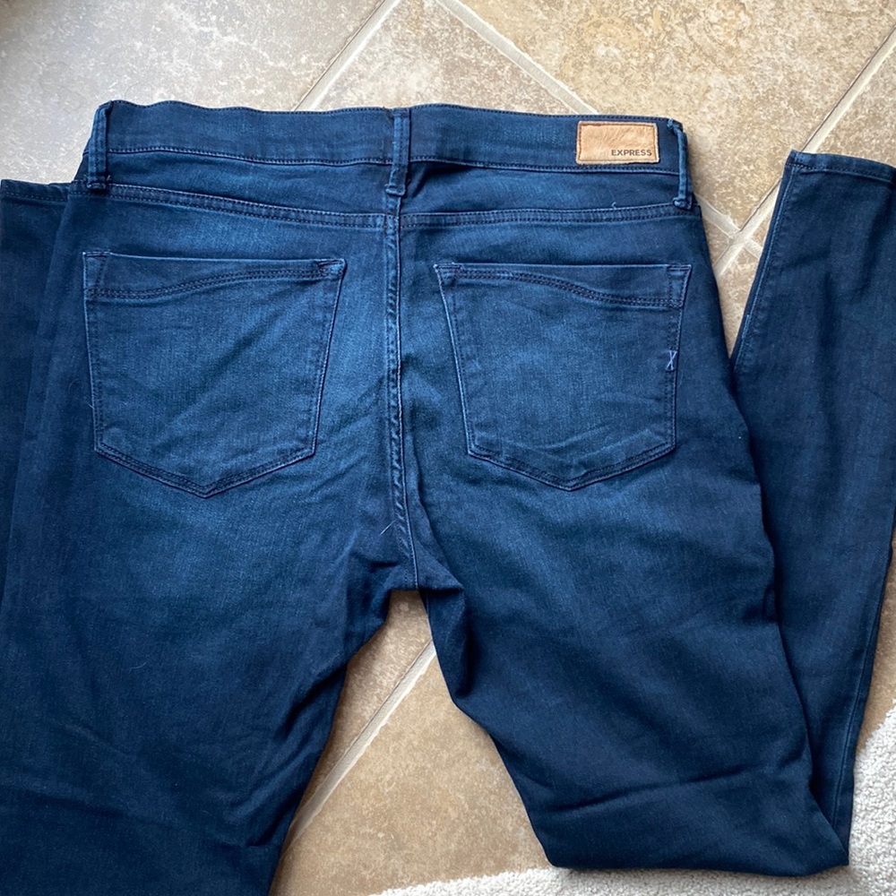 Express Stretch+ Supersoft Legging mid-rise dark jeans